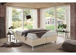 Boxspringbett "London in den Breiten 160x200, 180x200cm & 200x200cm", beige (vanille), B:200cm L:200cm, WESTFALIA SCHLAFKOMFORT, Komplettbetten, Boxspringbett