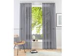 Gardine OTTO HOME "XANA" Gr. 2, grau, B:145cm H:175cm, Voile, Polyester, Gardinen, Gardine, Bestseller, einfarbig, 1 bzw. 2 Schals, pflegeleicht, Beststeller