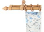 Gardinenstange SN DECO GROUP "Filigrano" Gr. 3, braun (eichefarben), L:160cm, Holzwerkstoff, Gardinenstangen, Gardinenstange, 28 mm, Holz, verschiedene Längen und Farben, Komplettset