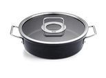 Bratentopf FISSLER "Adamant", schwarz, B:29,5cm H:13cm L:39,5cm Ø:28cm, Töpfe, Bratentopf, Made in Germany
