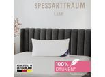 3-Kammer-Kopfkissen SPESSARTTRAUM "Laax Kissen 40x80 cm & 80x80 cm", weiß, B:40cm L:80cm, Bezug Außenkissen: 100% Baumwolle. Füllung Außenkammer: 100% Daunen. Füllung Innenkammer: 100% Federn, Kopfkissen, 3-Kammer-Kopfkissen, 3-Kammerkissen weich und stützend