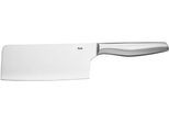 Hackmesser FISSLER "Essential", silber (edelstahlfarben), Klingenlänge 16,5cm, Edelstahl 18/10, Kochmesser, Hackmesser, stabile Klinge, Halbkropf, leicht gebogenes Klingenprofil