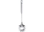 Spaghettizange FISSLER "Essential", silber (edelstahlfarben), B:8cm H:5cm L:34cm, Edelstahl 18/10, Küchenzangen, Spaghettizange, mit Aufhängeöse
