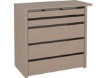 Schubladeneinsatz RAUCH "Zubehör für Rauch-Schränke Garderobe Kleiderschrank Schrank", beige (leinenoptik hell), B:88cm H:81cm T:45cm, Holzwerkstoff, Schubladeneinsätze, Schubladeneinsatz, mit 5 Schubladen, Breite 88 cm, Tiefe 45 cm, MADE IN GERMANY