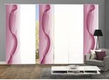 Schiebegardine HOME WOHNIDEEN "FILIZ 6er SET" Gr. 1, rot, B:60cm H:245cm, Polyester, Gardinen, Schiebegardine, Schiebevorhang Digidruck 6er Set FILIZ