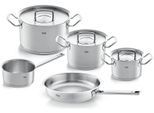 Topf-Set FISSLER "ORIGINAL-PROFI COLLECTION Edelstahl-Topfset", silber (silberfarben), Töpfe, Topf-Set, mit breitem Schüttrand, Kaltmetallgriffen. Made in Germany