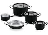 Topf-Set FISSLER "Original-Profi Collection ShadowLine", schwarz, Töpfe, Topf-Set, Auf 1.800 Stück limitiert, Echtheitszertifikat, Made in Germany