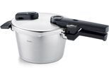 Schnellkochtopf FISSLER "Vitaquick Premium", silber (edelstahlfarben), H:16,5cm L:39cm Ø:18cm, Töpfe, Schnellkochtopf, Made in Germany