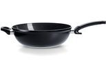 Wok FISSLER "Ceratal Orbit Black", schwarz, H:13cm L:57cm Ø:32cm, Pfannen, Wok, gesünderes Kochen mit Antihaft-Effekt, hergestellt ohne PFAS/PTFE