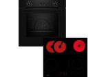 NEFF Backofen-Set "BX46PB0", Energieeffizienz: A+, schwarz, Herdsets, Kochfeld mit Touch-Steuerung & CircoTherm für 3 Backebenen, Backofen-Set