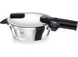 Schnellkochtopf FISSLER "VitaquickElemental Dampfkochtopf Premium Drucktopf", silber, B:29,5cm H:14cm L:39,5cm Ø:22cm, Töpfe, Schnellkochtopf, Schnellbratpfane mit 2 Garstufen und Superthermic Boden