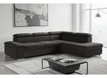 Ecksofa SIT & MORE "Valantine L-Form, B: 272 cm", schwarz, B:272cm H:73cm T:226cm, 100% Polyester;Luxus-Kunstleder/Struktur (88% Polyester, 12% Polyamid), Sofas, Ecksofa, mit Arm- & Kopfteilverstellung, optional mit Bettfunktion