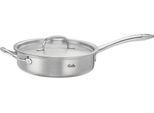 Bratpfanne FISSLER "Fissler M5 Pro-Ply, Edelstahl-Pfanne", silber (silberfarben), B:26,5cm H:11cm L:52,5cm Ø:24cm, Pfannen, Bratpfanne, 5-lagiges Mehrschichtmaterial für präzise Temperaturkontrolle