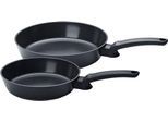 Pfannen-Set FISSLER "Ceratal Evo Comfort", schwarz (orbitschwarz), Pfannen, Pfannen-Set, 2-teiliges Keramikpfannen-Set