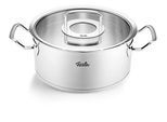 Bratentopf FISSLER "Original-Profi Collection", silber (silberfarben), B:22cm H:14cm L:31,5cm Ø:20cm, Töpfe, Bratentopf, Made in Germany