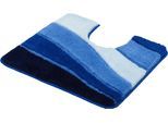 Badematte KLEINE WOLKE "Ocean, Badvorleger, Badezimmer Teppich" Gr. 14, blau (royalblau), H:21mm, Kunstfaser, Badematten, Badematte, Badteppich, Wellen Design, mit Farbverlauf, Hoch-Tief Effekt, waschbar