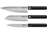 Messer-Set FISSLER "ProcCut Collection", silber (silberfarben, schwarz), Spezialklingenstahl, Kochmesser-Sets, Messer-Set, Made in Germany, handgeschliffen, 12C27M Spezialmesserstahl