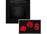 NEFF Backofen-Set "BX48PB0", Energieeffizienz: A+, schwarz, Herdsets, CircoTherm auf 3 Ebenen & schnelle Powerstufe für starkes Erhitzen, Backofen-Set