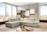Ecksofa SIT & MORE "Valantine L-Form, B: 272 cm", beige (nature), B:272cm H:73cm T:226cm, 100% Polyester, Sofas, Ecksofa, mit Arm- & Kopfteilverstellung, optional mit Bettfunktion