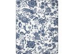 Wohndecke VILLEROY & BOCH "PARADISO", blau (blau, natur), B:150cm L:200cm, Baumwolle, Polyacryl, Polyester, Wohndecken, Wohndecke, Wohndecke Villeroy&Boch