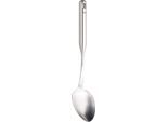 Servierlöffel FISSLER "Essential", silber (edelstahlfarben), B:7,5cm H:4,5cm, Edelstahl 18/10, Kochlöffel, Servierlöffel, mit Aufhängeöse