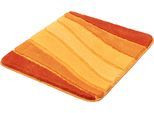Badematte KLEINE WOLKE "Ocean, Badvorleger, Badezimmer Teppich" Gr. 2, gelb (safran), H:21mm, Kunstfaser, Badematten, Badematte, Badteppich, Wellen Design, mit Farbverlauf, Hoch-Tief Effekt, waschbar
