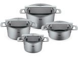 Topf-Set FISSLER "Phi Collection", silber (silberfarben), Töpfe, Topf-Set, cookstar Allherdboden; Edelstahl 18/10; Made in Germany