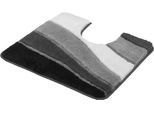 Badematte KLEINE WOLKE "Ocean, Badvorleger, Badezimmer Teppich" Gr. 14, grau (schiefer), H:21mm, Kunstfaser, Badematten, Badematte, Badteppich, Wellen Design, mit Farbverlauf, Hoch-Tief Effekt, waschbar