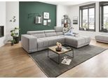 Ecksofa DIE PLANBAR "MP-IN15053 L-Form schmaler Schenkel", grau, B:303cm H:75cm T:190cm, 88% Polyester; 12% Polyamid, Sofas, Ecksofa, wahlweise mit Kopfteilverstellung und manueller Vorziehbank