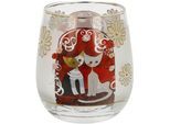 Windlicht GOEBEL "Windlicht R. Wachtmeister -Templi dell' amore", rot (bunt), B:8,5cm H:9,5cm T:8,5cm, Glas, Kerzenhalter, Windlicht
