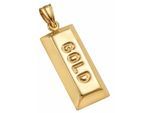 Kettenanhänger FIRETTI "Schmuck Geschenk Gold 333 Halsschmuck Anhänger Halskette Barren", gelb (gelbgold, 333), Schmuckanhänger, Damen, Gelbgold 333, 2,1 g, Kettenanhänger