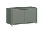 Carryhome Garderobenbank, Salbeigrün, Kunststoff, 74.5x41.5x34.9 cm, Garderobe, Garderobenbänke