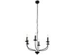 Novel Hängeleuchte, Schwarz, Metall, Vintage,Vintage, Blume,Blume, 130 cm, RoHS, ISO 9001, Bsci, CE, Lampen & Leuchten, Innenbeleuchtung, Hängelampen, Pendelleuchten