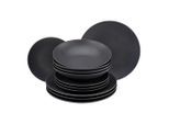 Creatable Tafelservice Soft Touch Black, Schwarz, Keramik, 12-teilig, Essen & Trinken, Geschirr, Geschirr-Sets, Tafelservice
