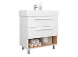 Möbelix , Weiß , Holzwerkstoff , 2 Schublade(n) Schubladen , 80x90x46.5 cm , Made in Europe, FSC MIX , stehend ,