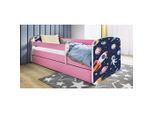 Mid.you , Weiß, Pink , Holz , Birke , Sperrholz,Schichtholz , H2 , 1-Zonen , links montierbar, rechts montierbar , 80x160 cm , nicht verstellbar ,
