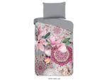 Möbelix , Grau, Mehrfarbig, Rosa, Hellgrau , Textil , Blume , 140x200 cm , Oeko-Tex® Standard 100, BCI (Better Cotton Initiative) , atmungsaktiv, weiche und anschmiegsame Oberfläche ,