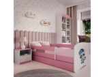 Mid.you , Weiß, Pink , Holz , Birke , Sperrholz,Schichtholz , H2 , 1-Zonen , links montierbar, rechts montierbar , 80x160 cm , nicht verstellbar ,
