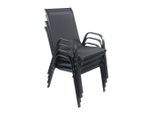 Gardenson Gartenstuhl-Set , Anthrazit , Metall , 56x89x73 cm , wetterbeständig, inklusive Armlehnen, abwischbar, geeignet für Balkon , Gartenmöbel, Gartenstühle