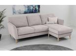 Ecksofa OTTO HOME "MARSEILLE (242/152cm),L-Form, Rec. rechts/links", grau (cloud grau), B:242cm H:88cm T:152cm, 100% Polyester, Sofas, Ecksofa, Massivholzbeine aus Eiche, in verschieden Bezügen und Farbvarianten