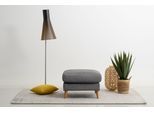 Polsterhocker OTTO HOME "MARSEILLE", grau (dunkelgrau), B:70cm H:47cm T:70cm, 100% Polyester, Hocker, Polsterhocker, Massivholzbeine Eiche, Landhausstil, Wellenunterfederung