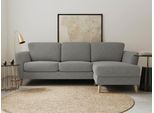Ecksofa OTTO HOME "MARSEILLE (242/152cm),L-Form, Rec. rechts/links", grau, B:242cm H:88cm T:152cm, 85% Polypropylene, 15% Polyester, Sofas, Ecksofa, Massivholzbeine Eiche, Landhausstil, Wellenunterfederung