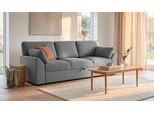 3-Sitzer OTTO HOME "Citry", grau, B:233cm H:88cm T:86cm, 100% polyester, Sofas, 3-Sitzer, Breite 233 cm, Chenille, mit Bettfunktion, Liegefläche 144x190 cm