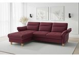 Ecksofa SIT & MORE "Pamela, L-Form, B:230 cm", bordeaux, B:230cm H:90cm T:164cm, 100% Polyester, Sofas, Ecksofa, mit Federkern