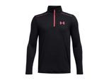 Under Armour Technisch shirt met kwartrits voor jongens (Zwart)