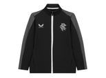 Castore Rangers FC-trainingsjack met opstaande kraag en ruime pasvorm voor kinderen (Zwart)