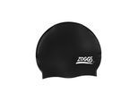 Zoggs Effen Silicone Zwemcap (Zwart)