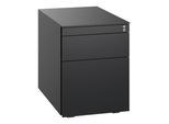 C+P Stahl-Rollcontainer, 563x430x581mm, 9005/9005 ; C + P Möbelsysteme (054530-000-102|)