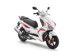 LuXXon F18 Motoroller - City Roller mit 50 ccm - 2,9 PS für max 45 km/h, weiß