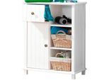 Badkommode HOME AFFAIRE "Vili", weiß, B:60cm H:75cm T:30cm, Sideboards, Badezimmerschrank, Unterschrank, Breite 60 cm, aus Massivholz